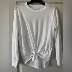 Abercrombie & Fitch White Soft Knit Tee